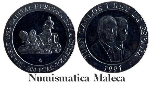 España 200 Pesetas 1991 km884 Unc