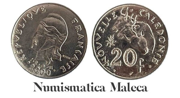 Nueva Caledonia 20 Francs 2000 Km12 XF