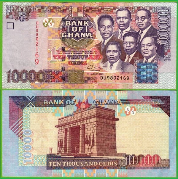 Ghana 10,000 Cedis 2003, P-35 Aunc