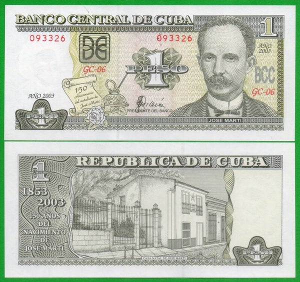 Cuba 1 Peso 2003, P-125 Commemorativo Unc