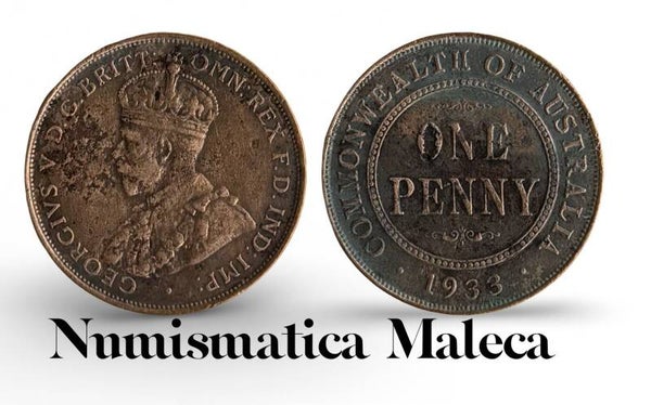 Australia 1 Penny 1933, Km23 Circ