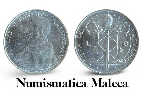 Ciudad Del Vaticano 10 Lire 1967, Km95 Aunc