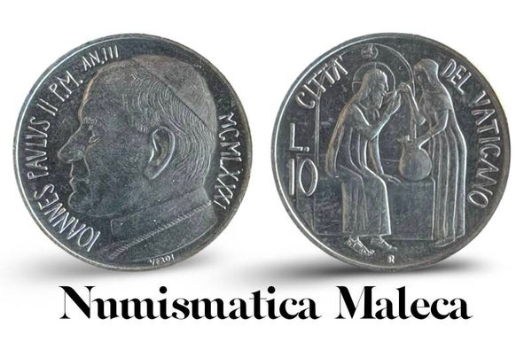 Ciudad Del Vaticano 10 Lire 1981, Km155 AUnc