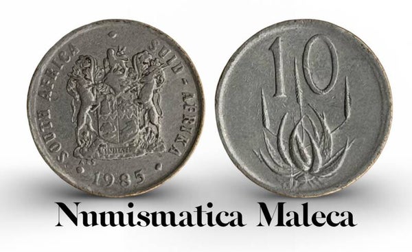 South Africa 10 Cents 1985, Km85 VF