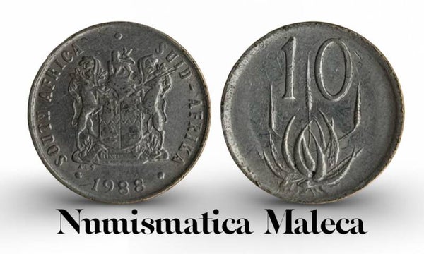 South Africa 10 Cents 1988, Km85 VF