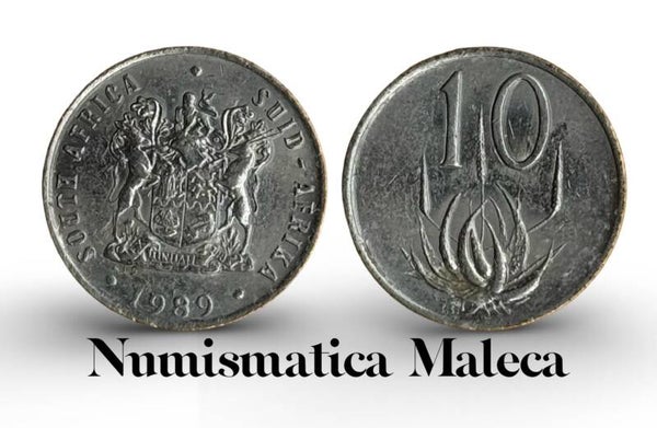South Africa 10 Cents 1989, Km85 VF