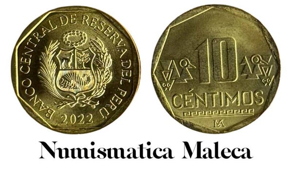 Peru 10 Centimos 2022, Km305.4 Unc