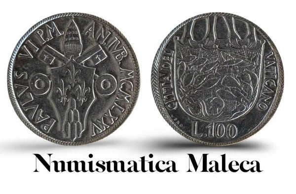 Ciudad Del Vaticano 100 Lire 1975, Km130 Aunc