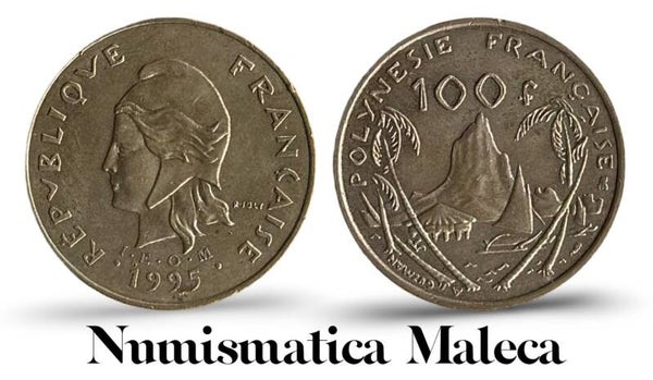 Polinesia Francesa 100 Francs 1995, Km14 XF