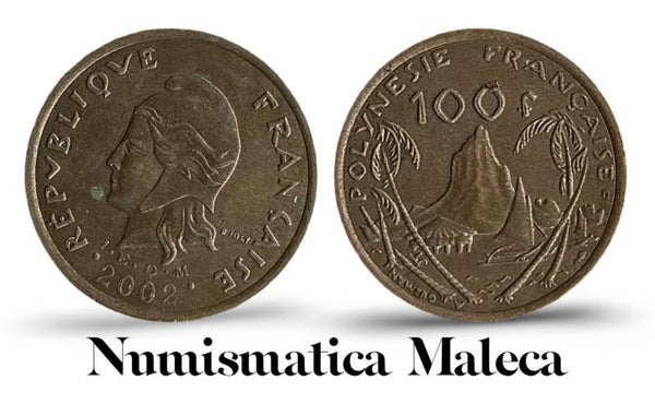 Polinesia Francesa 100 Francs 2002, Km14a XF