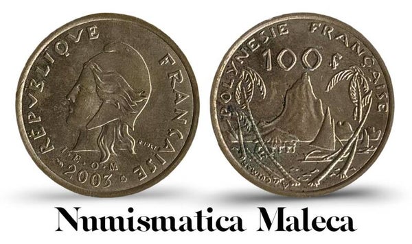 Polinesia Francesa 100 Francs 2003, Km14a XF