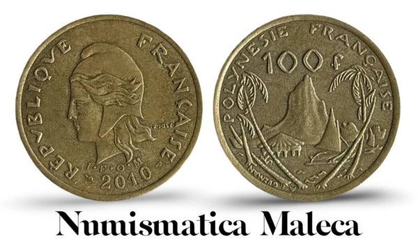 Polinesia Francesa 100 Francs 2010, Km14a XF