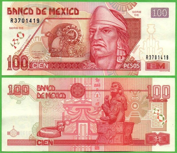 Mexico 100 Pesos 2003, P-118d.2 Prefix-DE Aunc