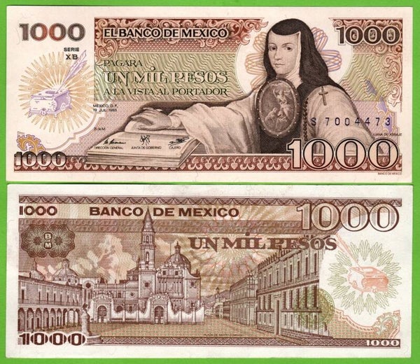 Mexico 100 Pesos 1985, P-85a.XB Prefix-XB Unc
