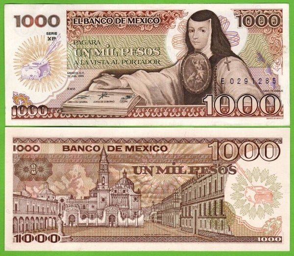 Mexico 1000 Pesos 1985, P-85a.XP Prefix-XP Unc