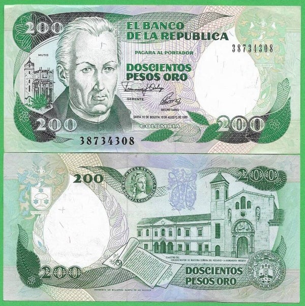 Colombia 200 Pesos 1992, P-429a Unc
