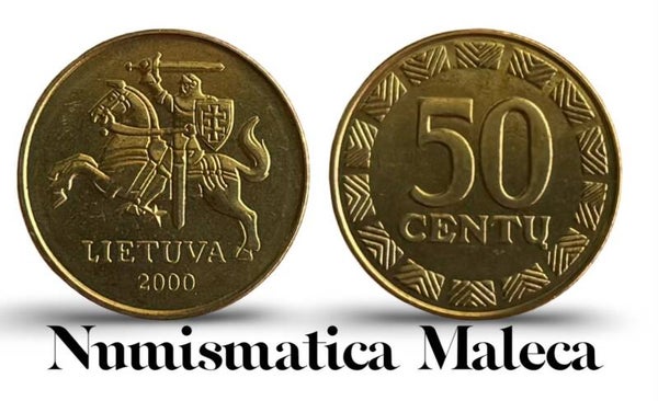 Lithuania 50 Centu 2000, Km108 Unc