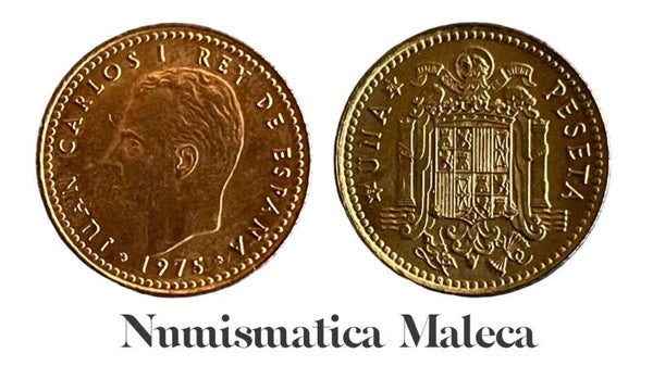 España 1 Pesetas 1975, km806 Unc