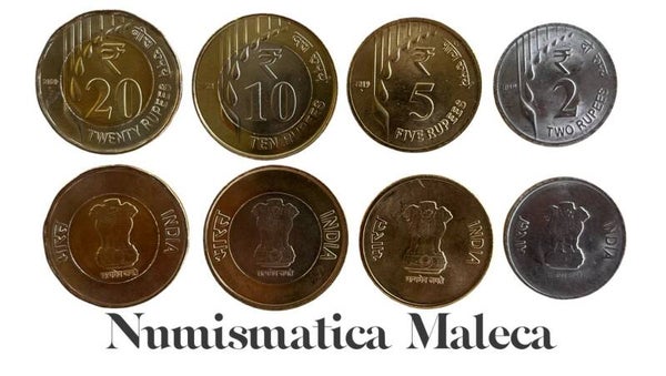 India set 4 Monedas 2019-2022 Unc