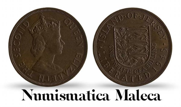 Jersey 1/12 Shilling 1945, Km20 Fina