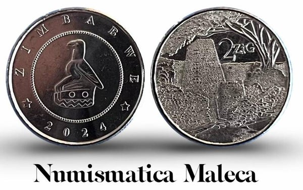 Zimbadwe 2 Zig 2024, Km125 Unc