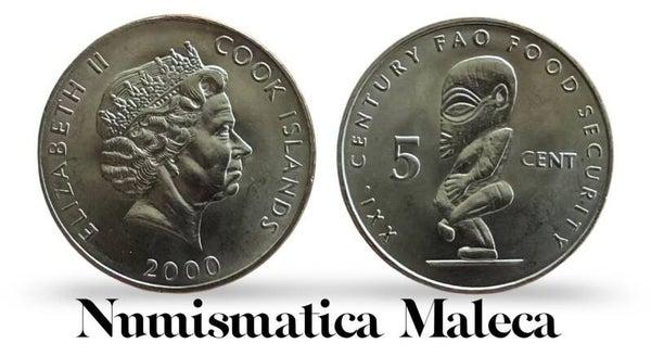 Islas Cook 5 Cents 2000, Km369 Unc