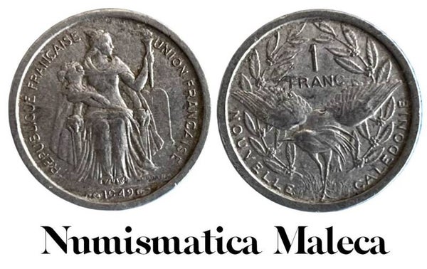 Nueva Caledonia 1 Franc 1949, Km2 fina