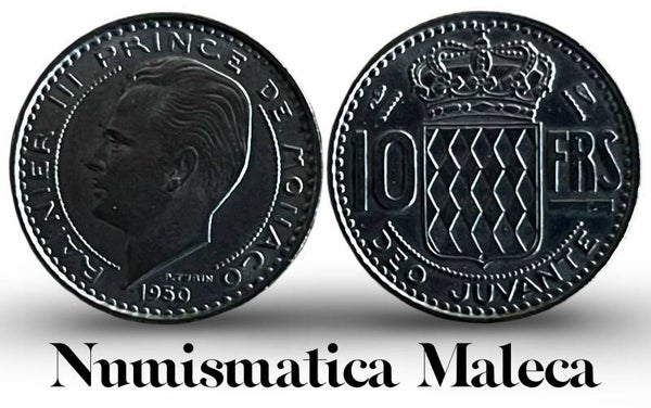 Monaco 10 Francs 1950 , Km130 XF