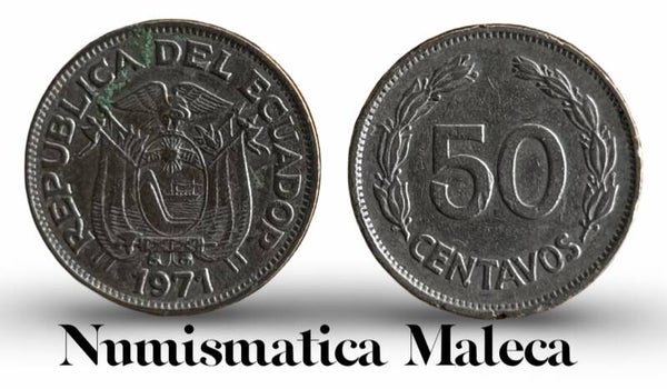 Ecuador 50 centavos 1971, Km81 Vf