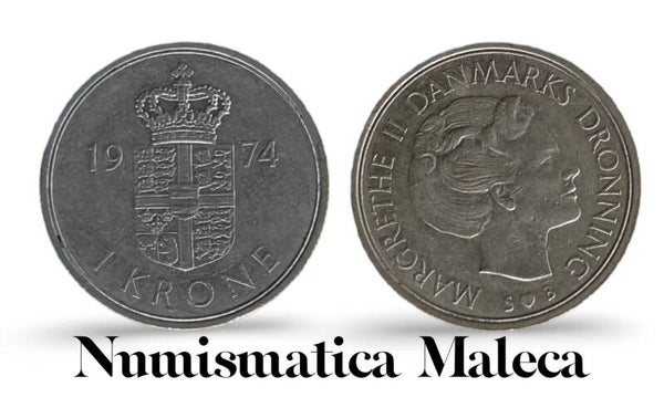 Dinamarca 1 Kroner 1974, Km862 Vf