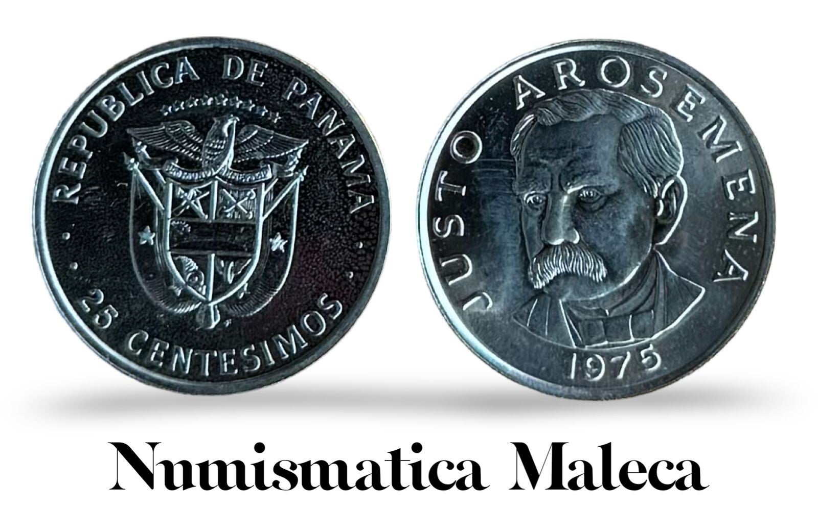 Panama 25 Centesimos 1975 km37.1 Unc