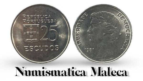 Portugal 25 Escudos 1981, km607a Unc