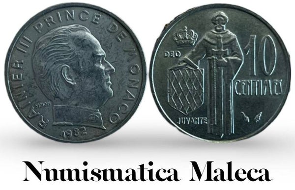 Monaco 10 Centimes 1982, km142 Circ