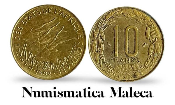Estados Centroafricanos 10 Francs 1982 km9 VF