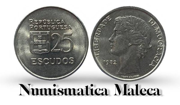 Portugal 25 Escudos 1982, km607a Unc