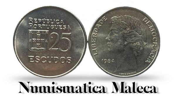 Portugal 25 Escudos 1984 ,km607a Unc