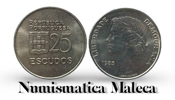 Portugal 25 Escudos 1985, km607a Unc