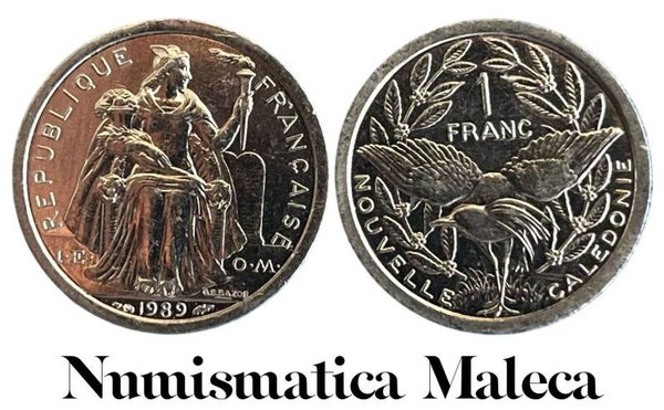 Nueva Caledonia 1 Franc 1989, Km8 Fina