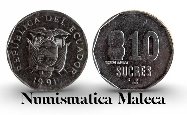 Ecuador 10 sucres 1991, Km92 Vf