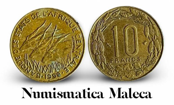 Estados Centroafricanos 10 Francs 1998 km9 VF