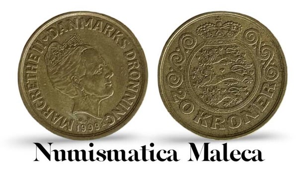 Dinamarca 20 Kroner 1999, Km878 Vf