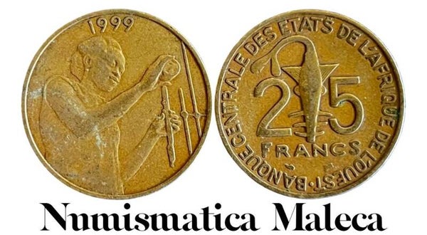 Estados Del Africa Occidental 25 Francs 1999, km9