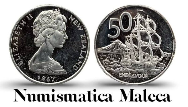 Nuva Zelanda 50 Cents 1967, Km37 Proof Unc
