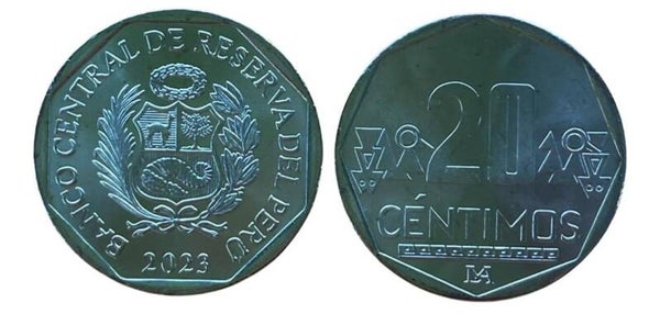 Peru 20 Centesimos 2023 Unc (America)