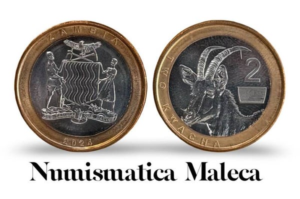 Zambia 2 Kwachas 2024, ZM478 Unc