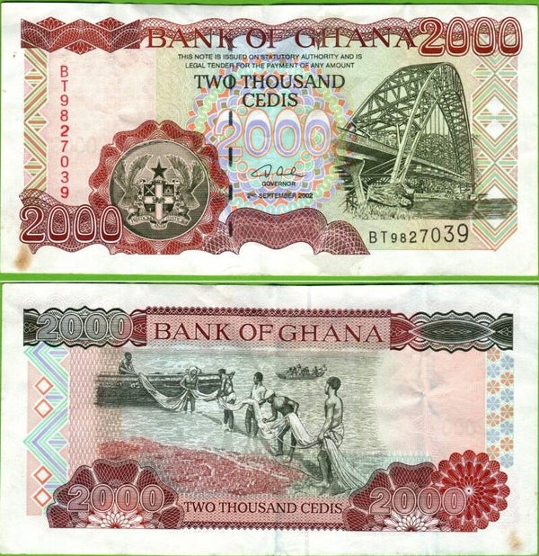 Ghana 2000 Cedis 2002, P-33 Xf