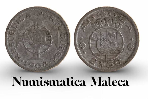Angola 2 Escudos 1968, Km77 Vf