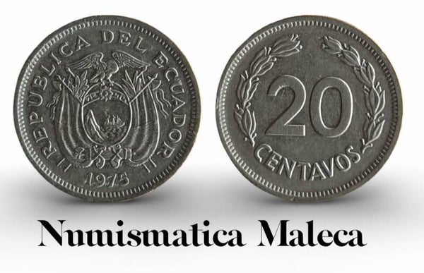 Ecuador 20 Centavos 1975, Km77.2a XF