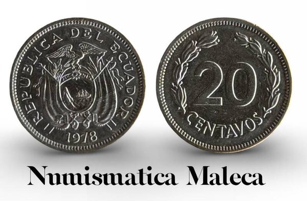 Ecuador 20 centavos 1978, Km77.2a Vf