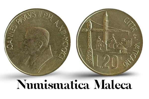 Ciudad Del Vaticano 20 Lire 1991, Km229 Aunc